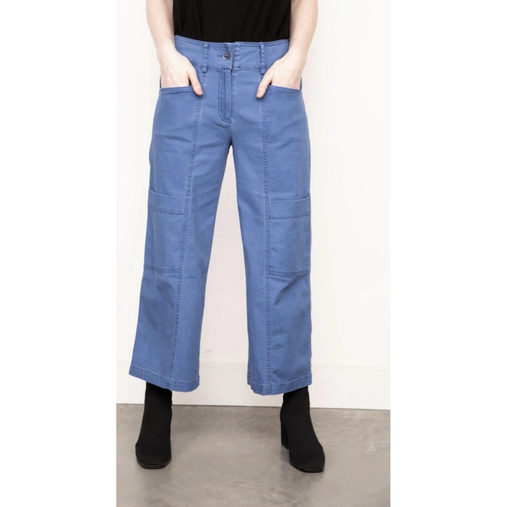 Habitat‎ Canvas Flood Pants Denim Blue Sz 12 Wide Leg Cargo Packers